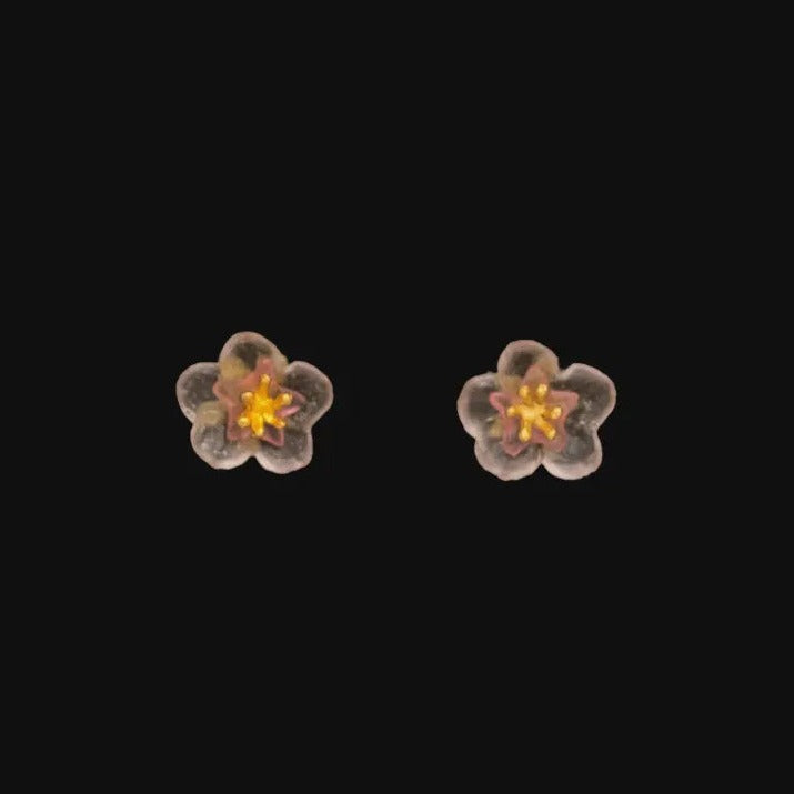 Peach Blossom Stud Earrings