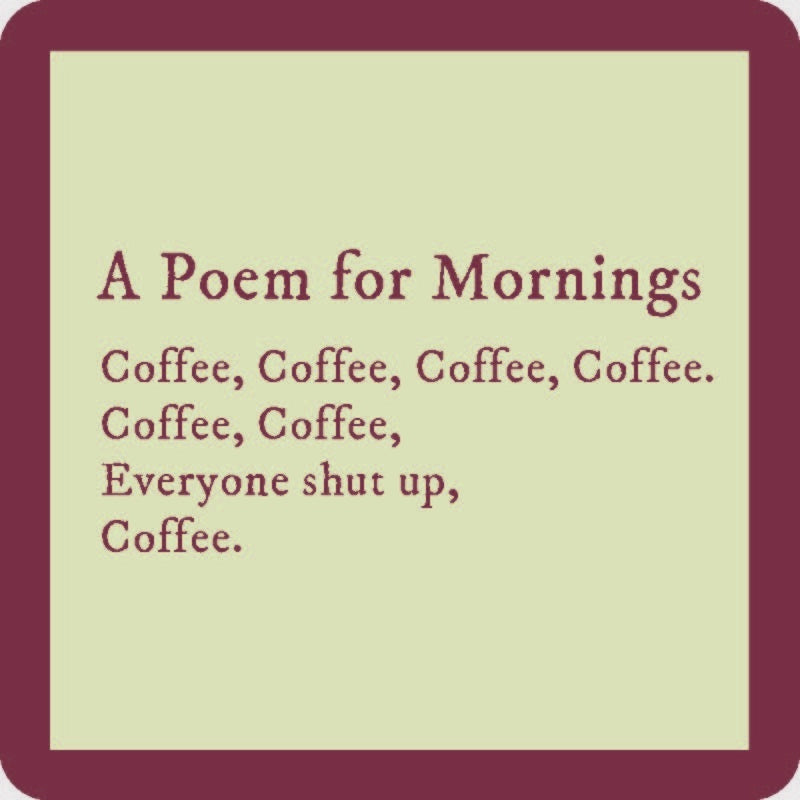 Poem for Mornings Coaster