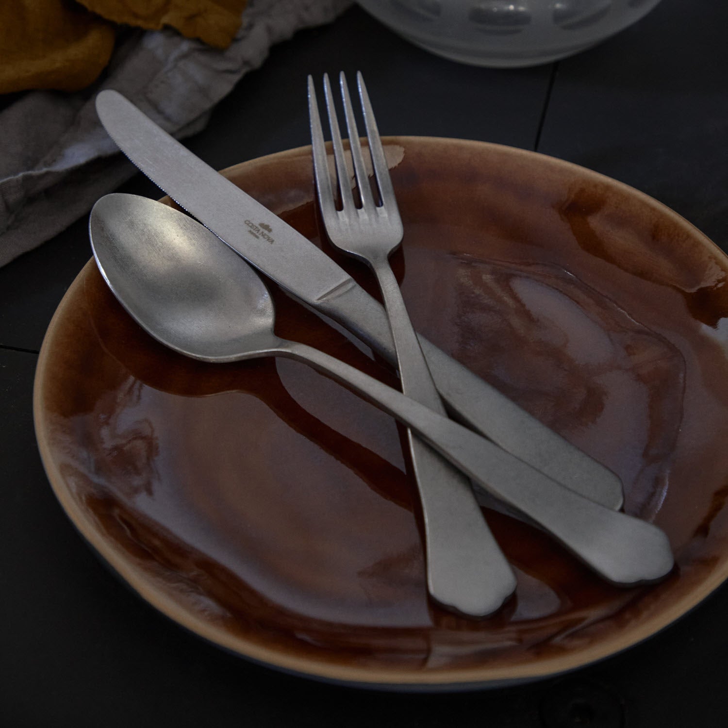 Prado Vintage Brush 5-Piece Flatware
