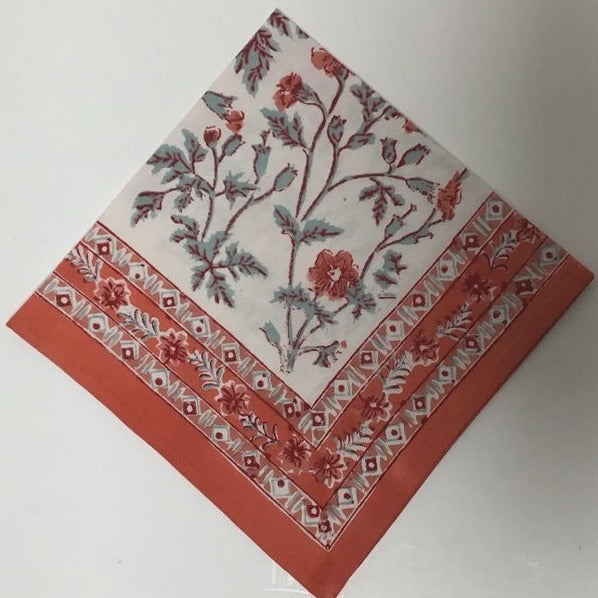 Rock Rose Autumn White Napkin