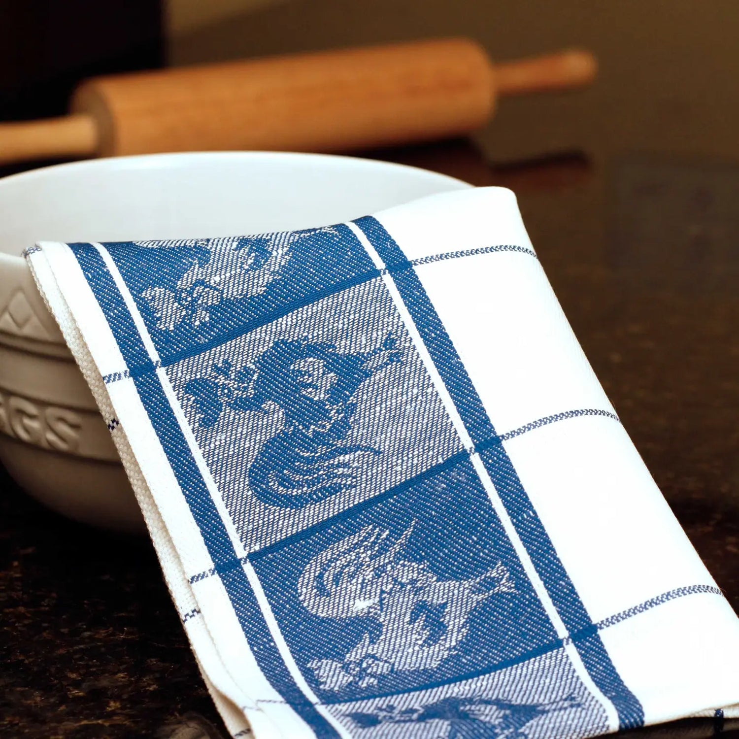 Rooster Linen and Cotton Tea Towel