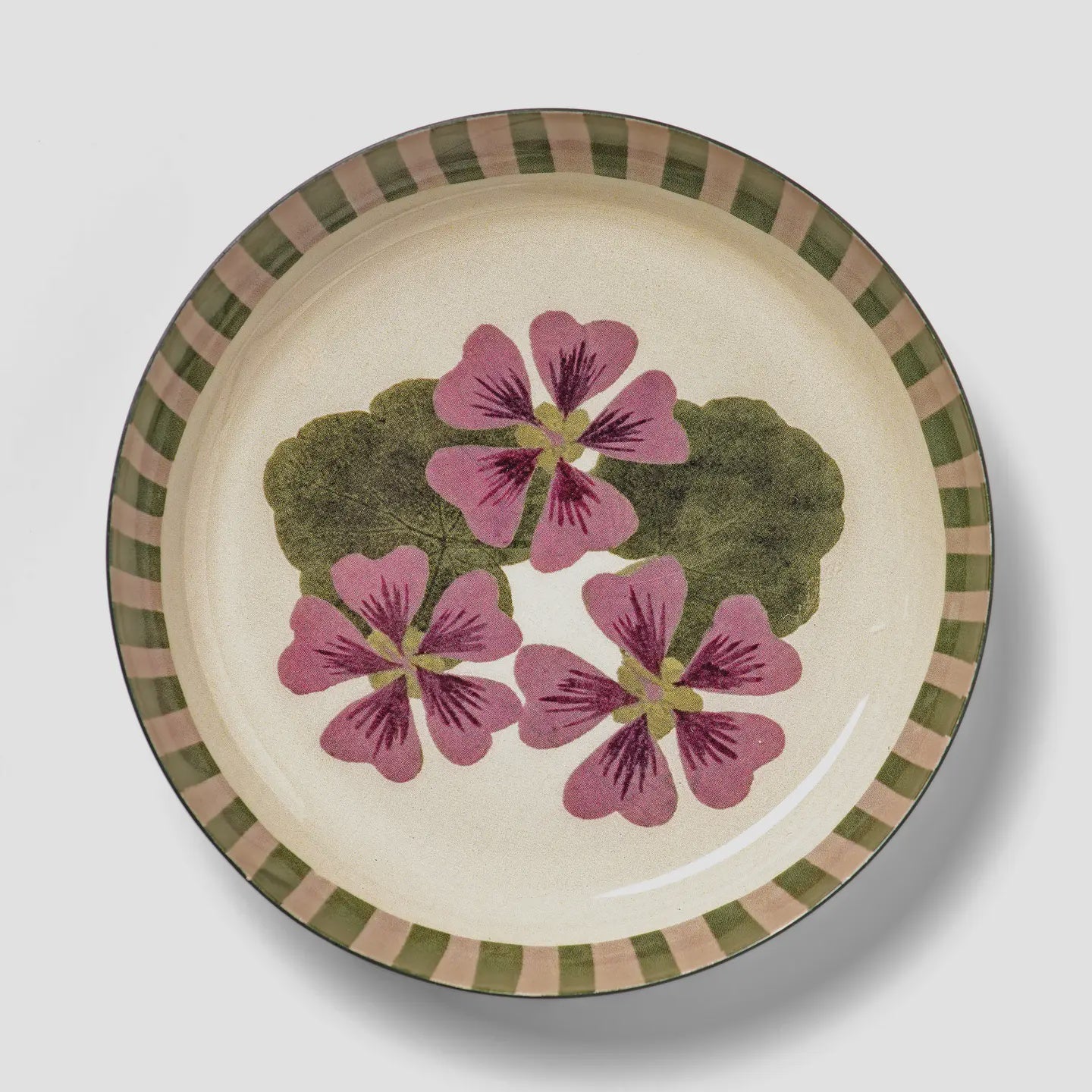 Round Enamel Tray - Geranium