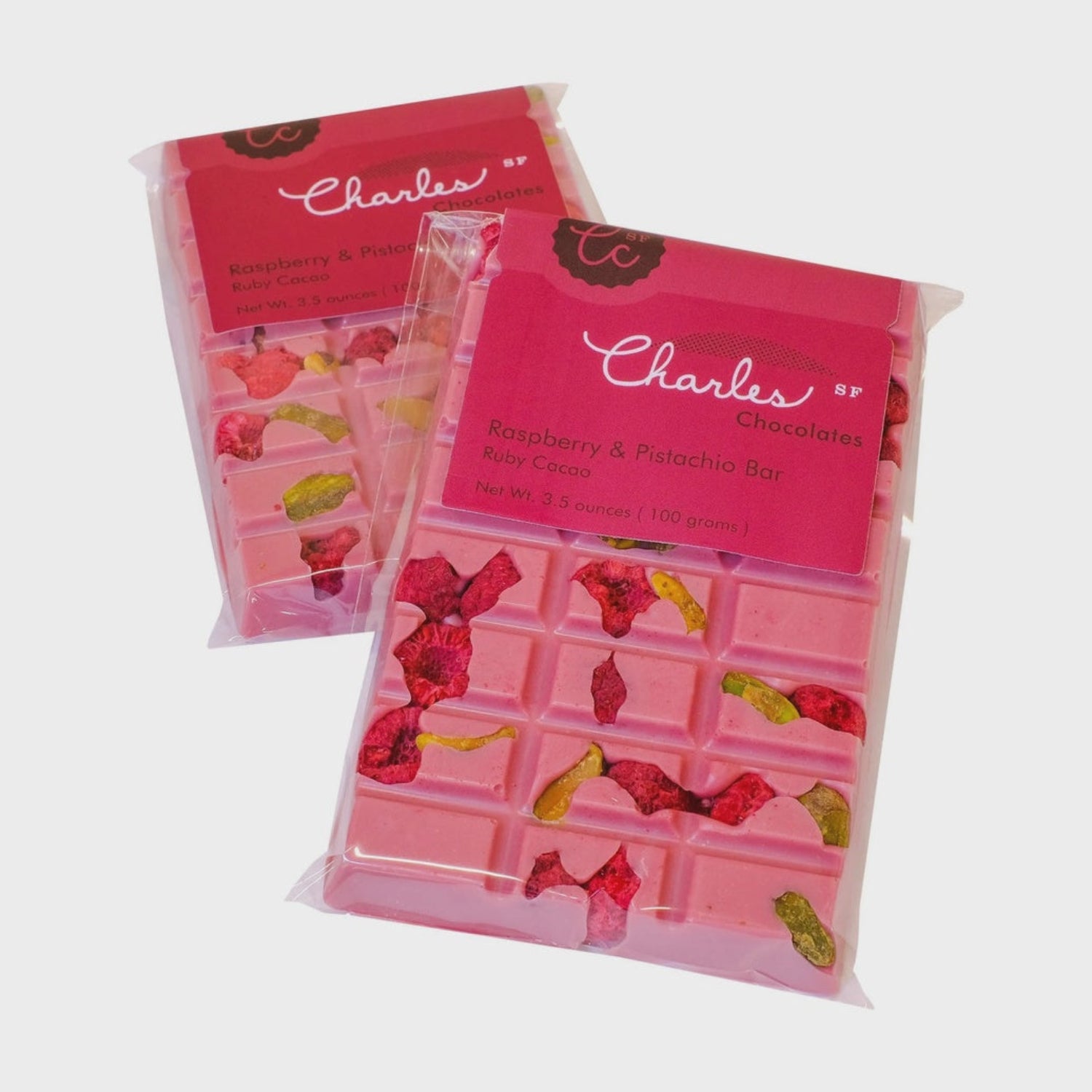 Ruby Cacao Pistachio Raspberry Bar
