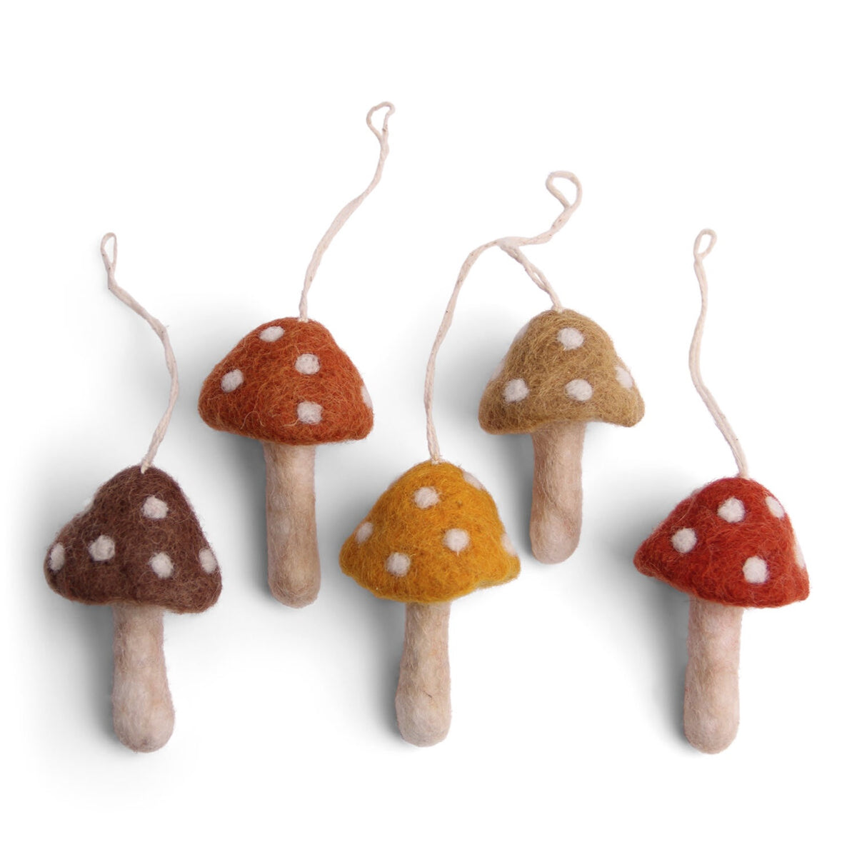 Red Rusty Mushrooms set of 5