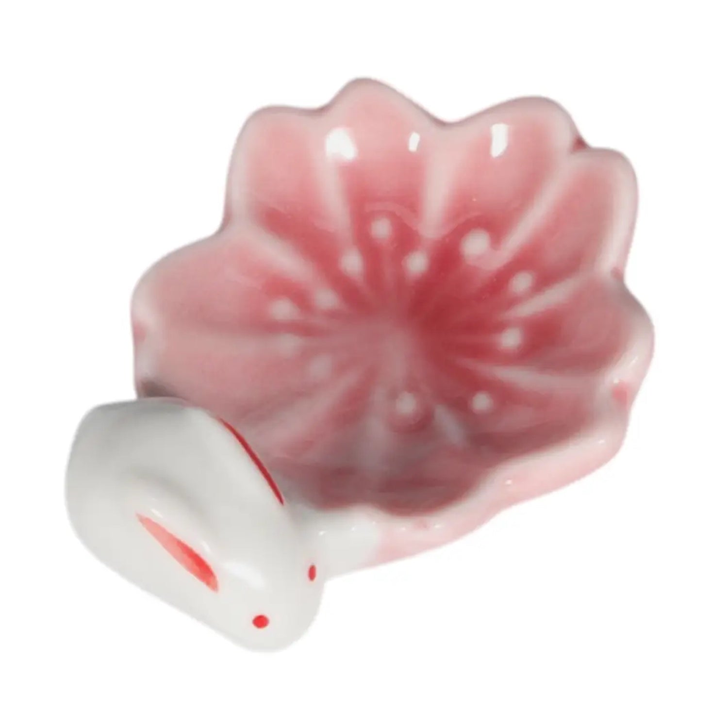Sakura Rabbit Porcelain Chopsticks Rest