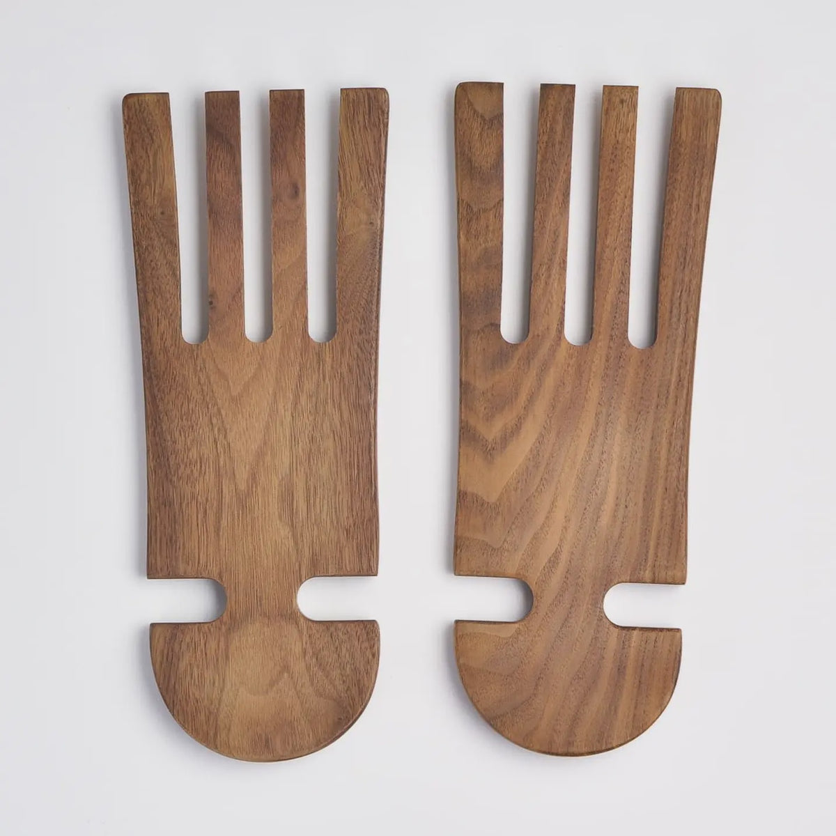 Walnut Wood Salad Hands