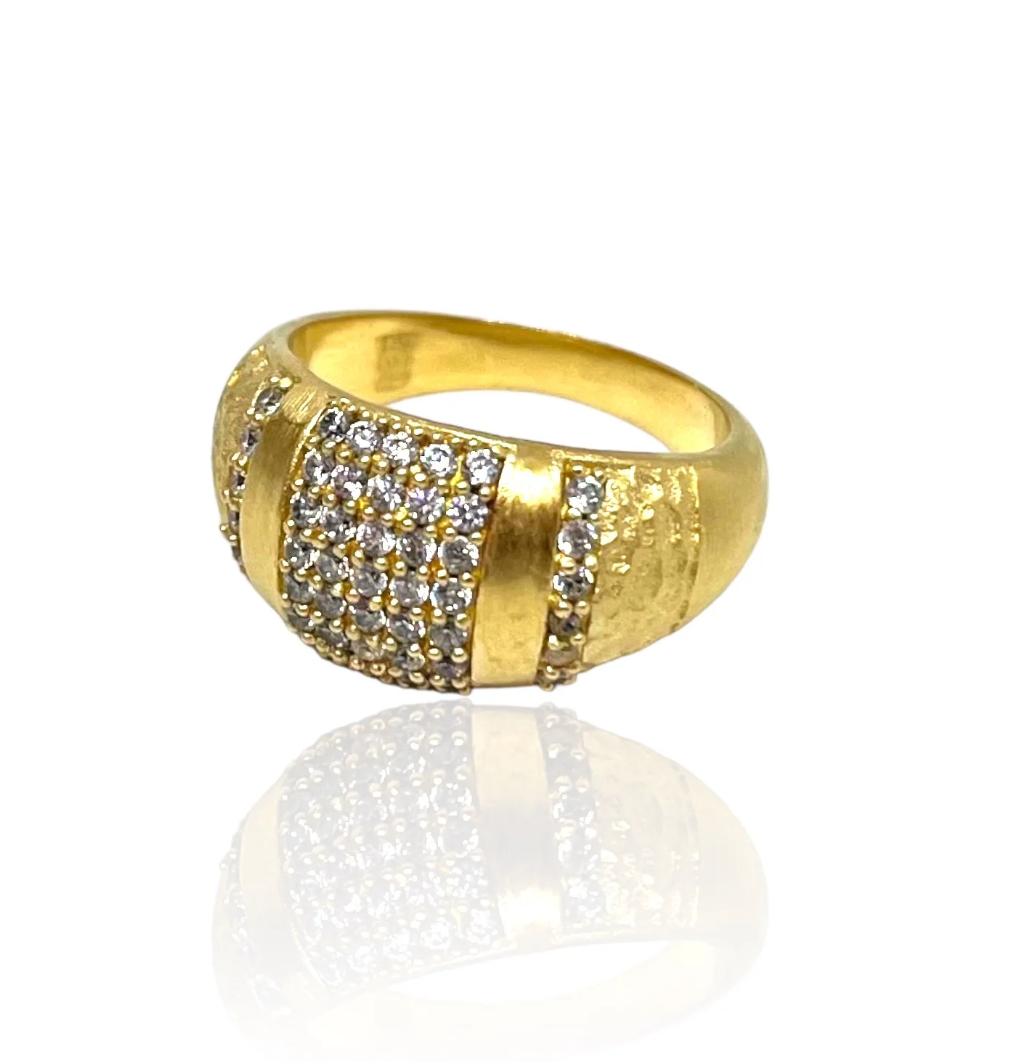 Gold Pave Cocktail Ring