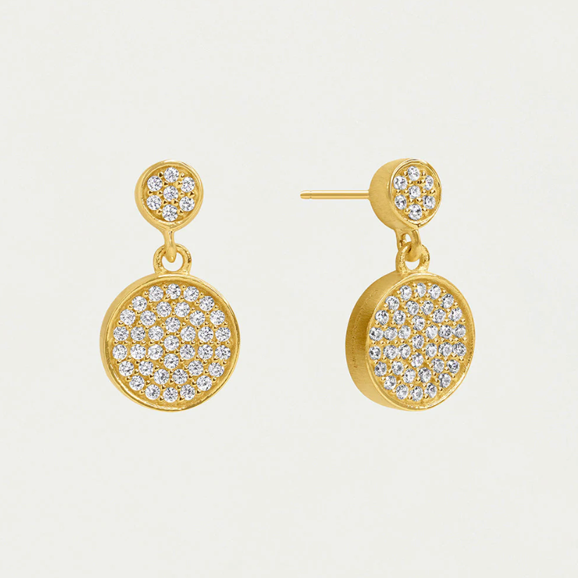 Petit Pave Droplet Earrings