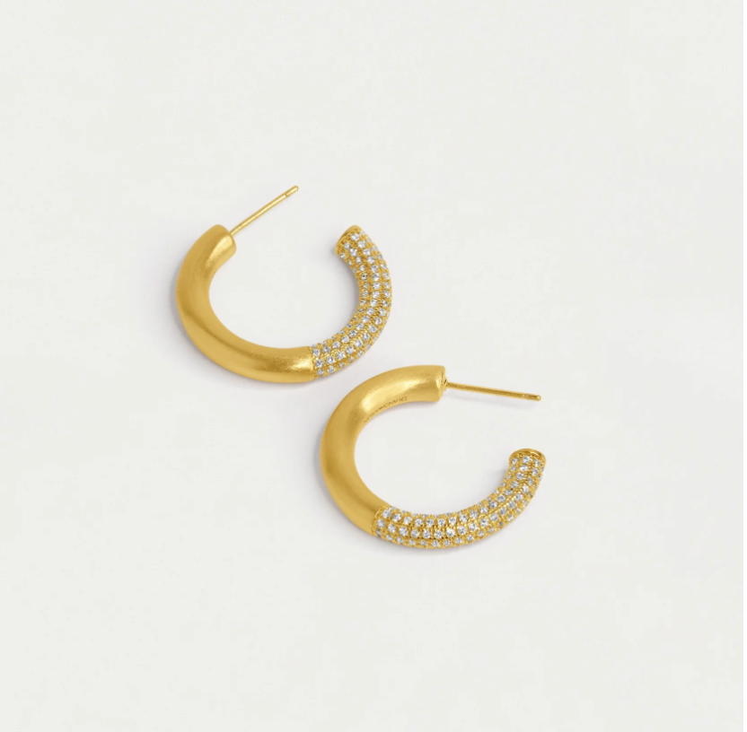 Signature Pave Small Hoops