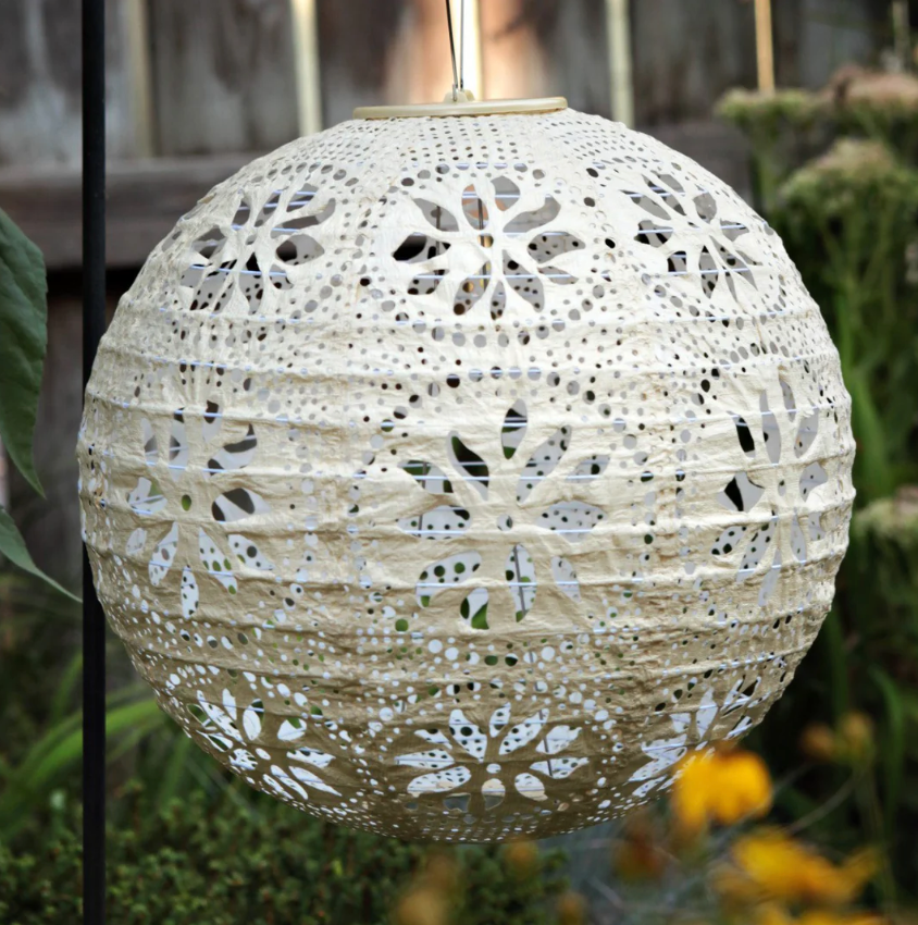 Boho Pearl Globe Lantern
