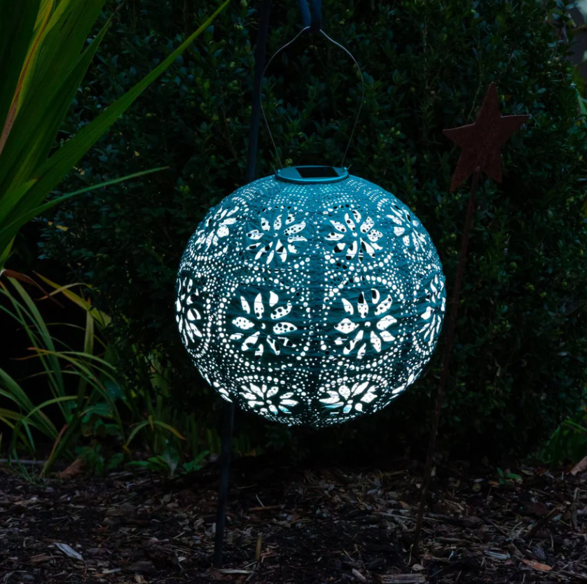 Stella Boho Mineral Green Solar Lantern