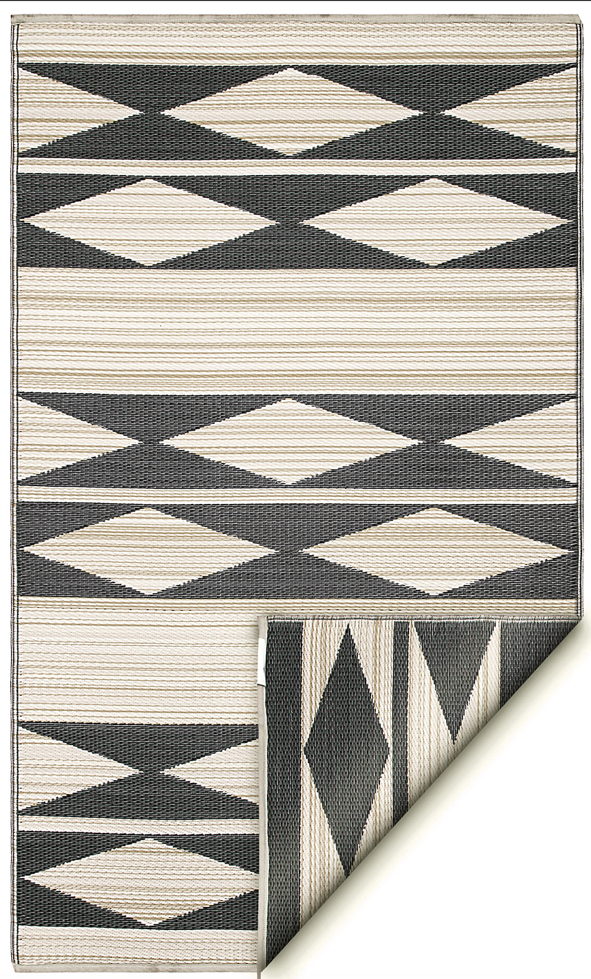 Cairo Natural & Black Outdoor Rug