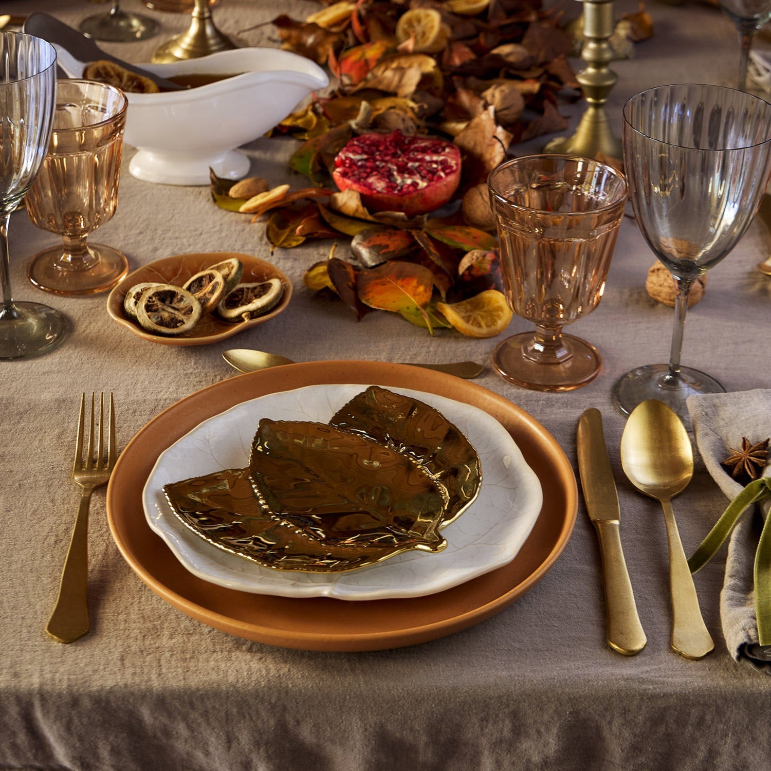 Silvina Fennel White Salad Plate