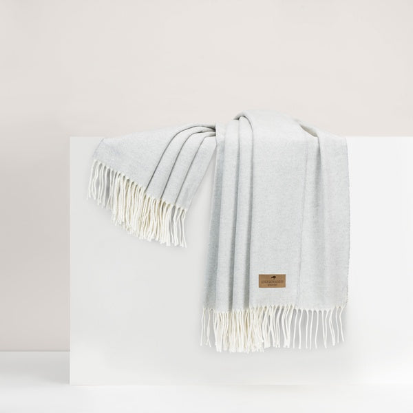 Herringbone Silver Throw