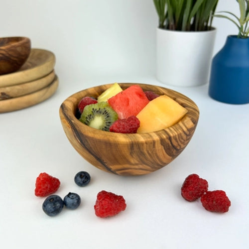 Small Olive Wood Snack Bowl