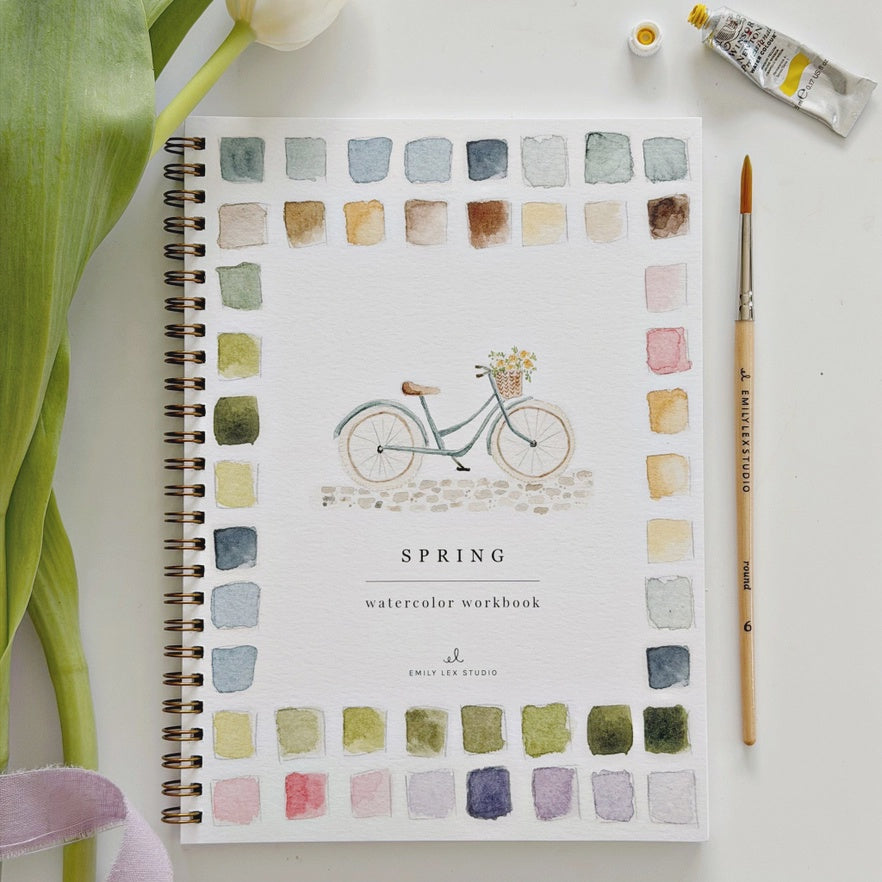 Spring Watercolor  Workbook
