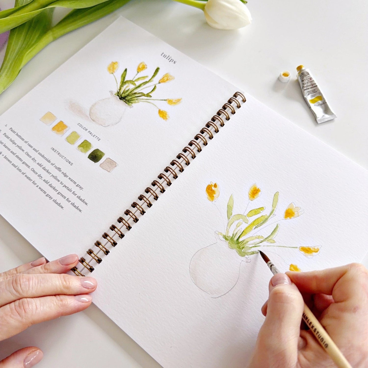 Spring Watercolor  Workbook