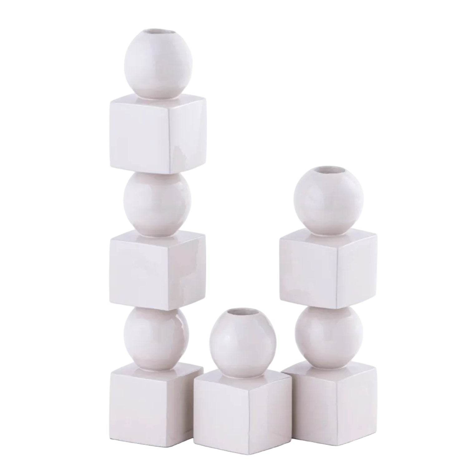 Aluminum Candle Holder Stacked