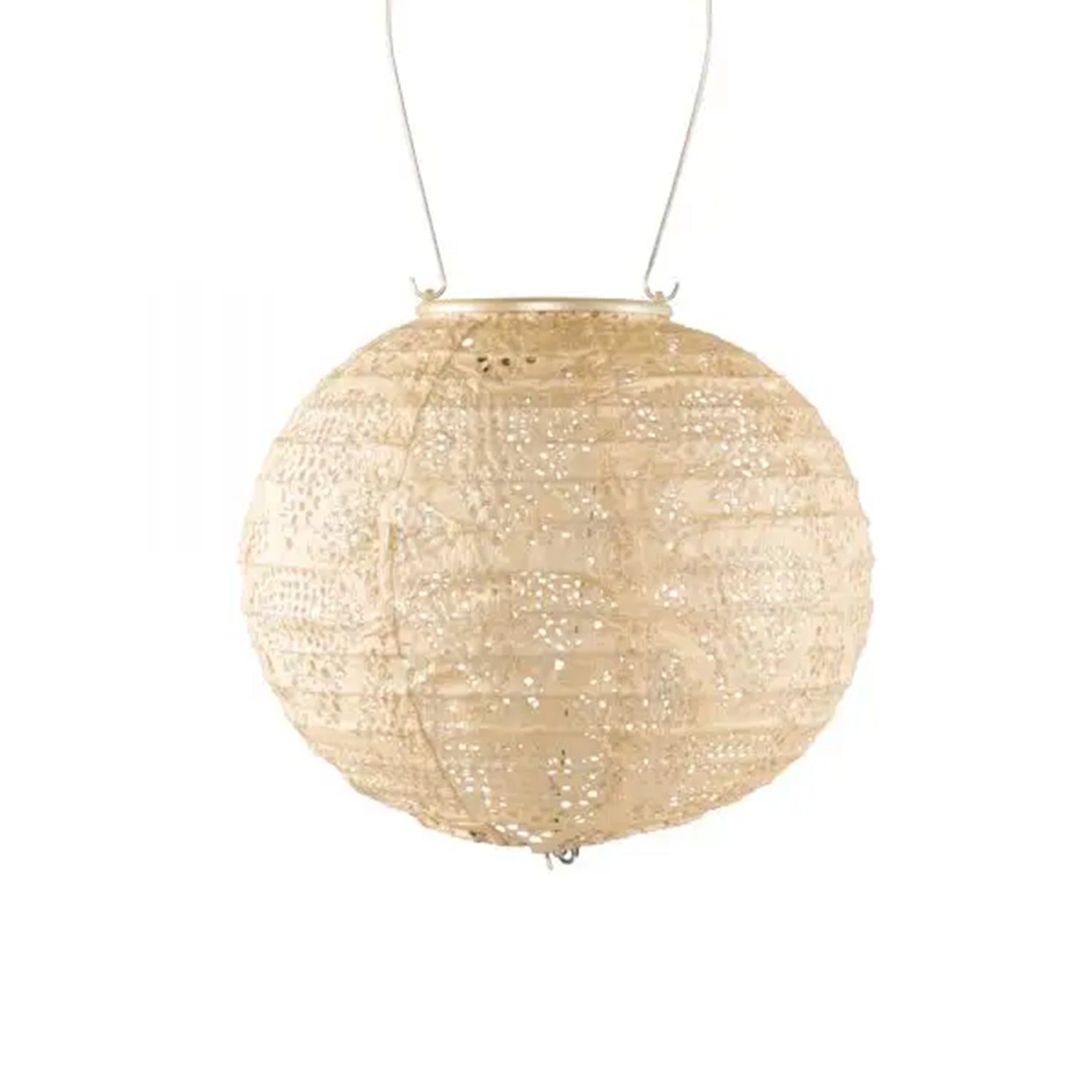 Stella 8" Globe Solar Lantern Pearl