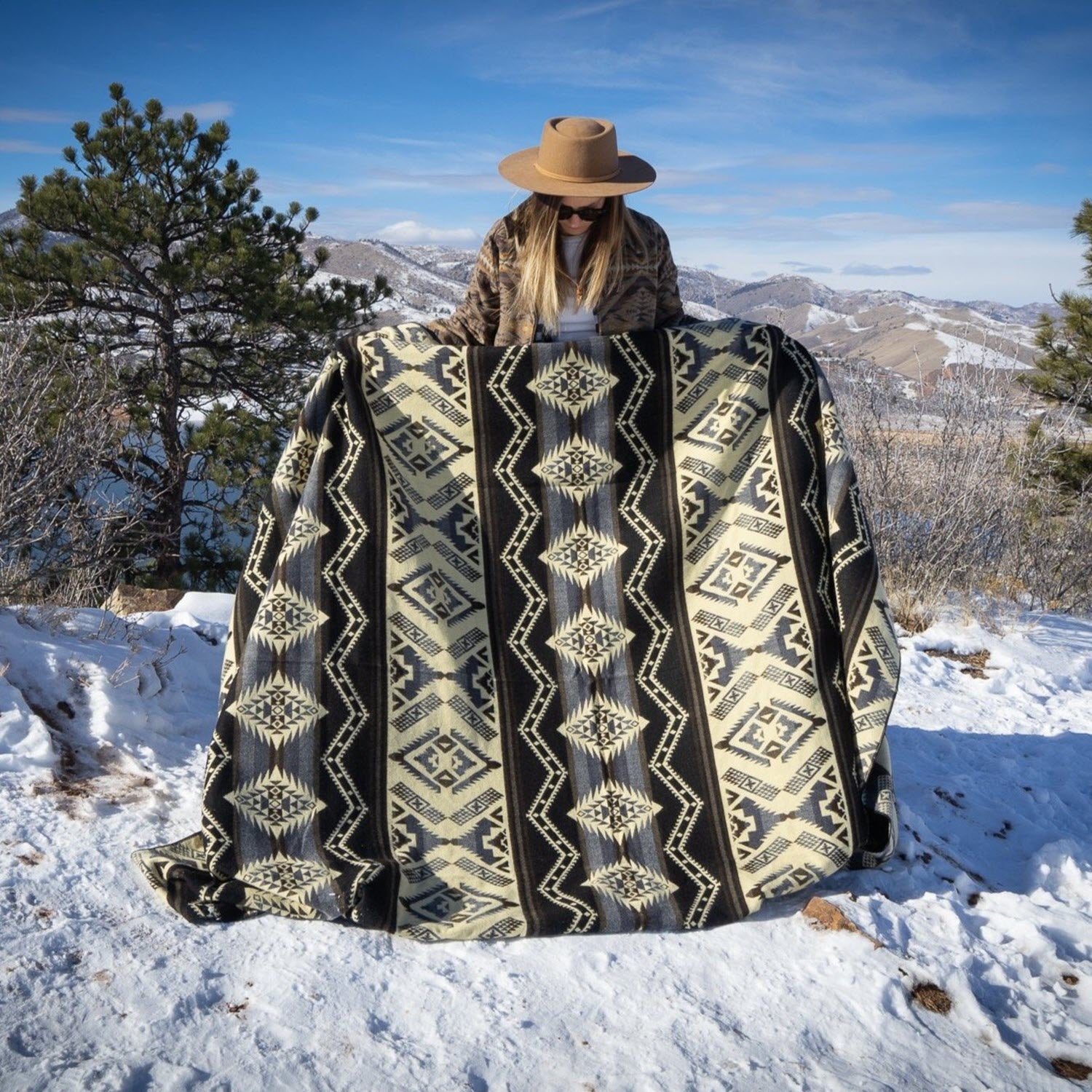 Andean Alpaca Blanket Slate
