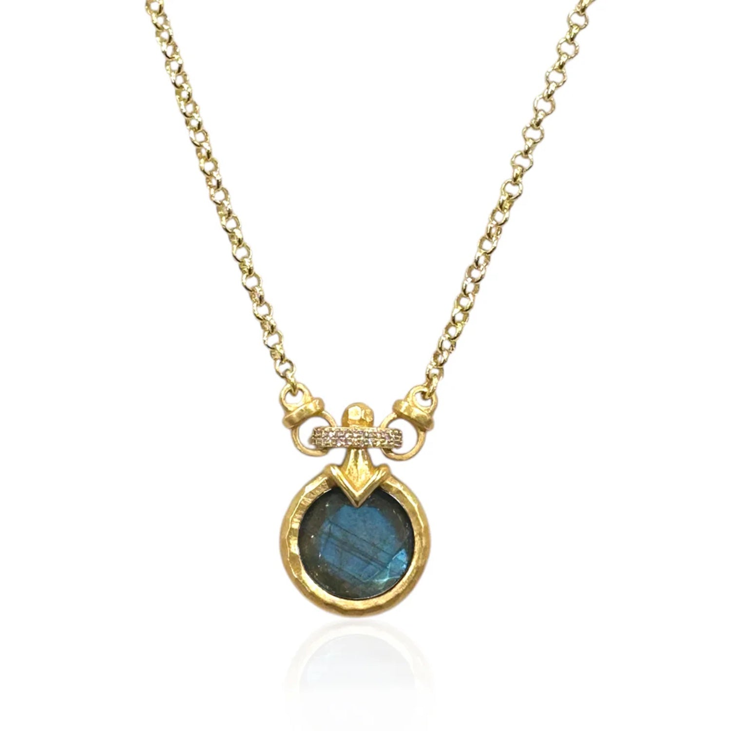 Vecchio Labradorite Gold Necklace
