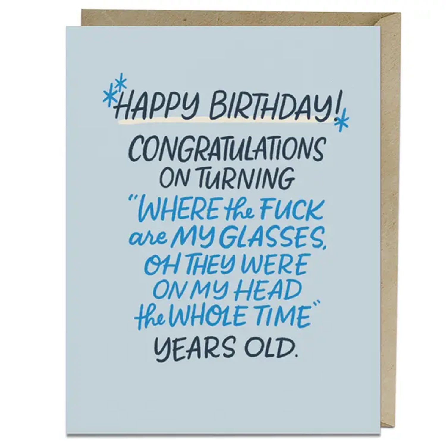 Where Are My Glasses Birthday Card