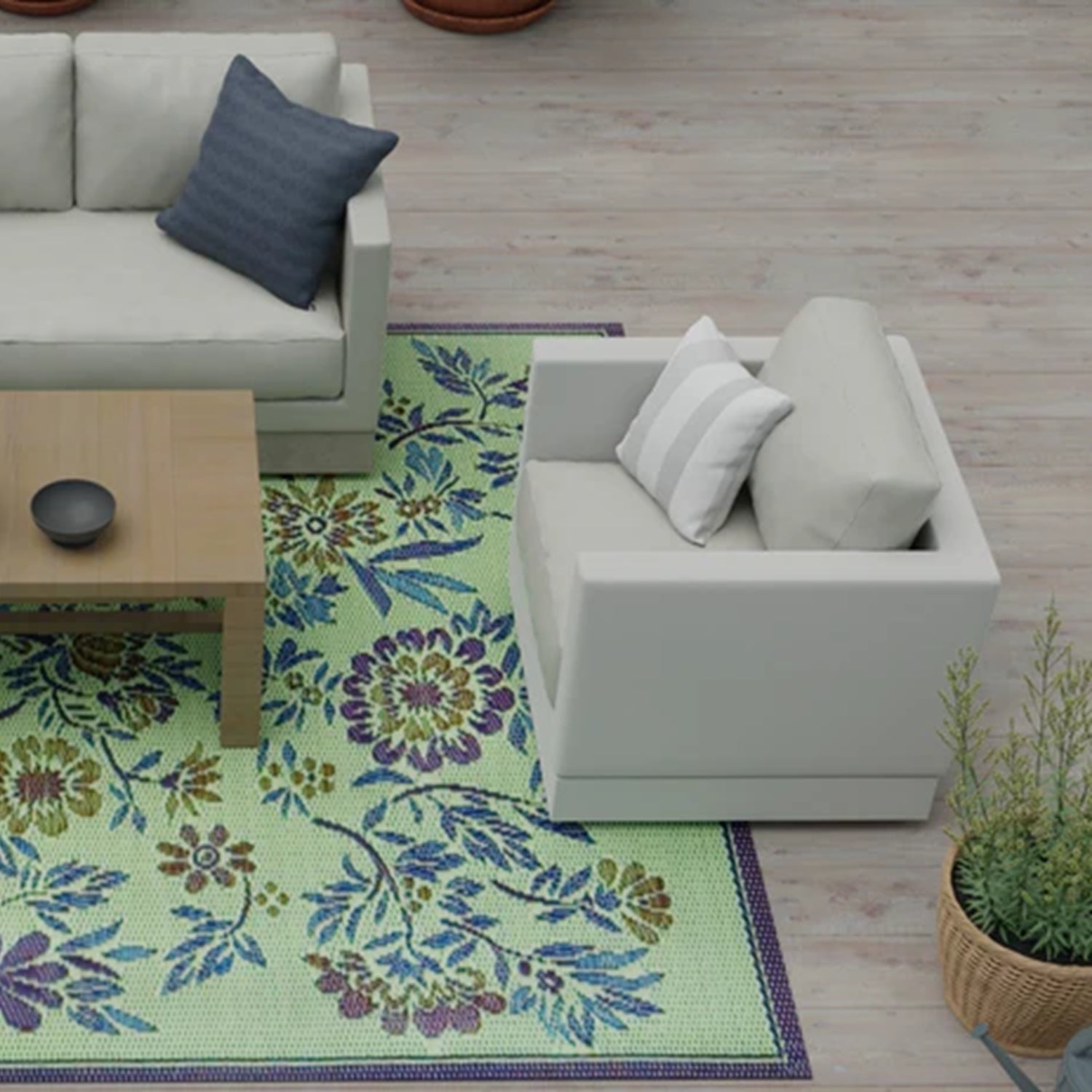 Wildflowers Eggplant Mat