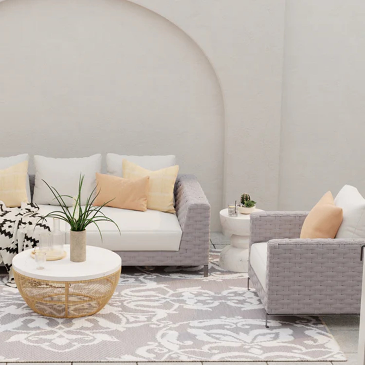 Wrought Iron Cool Silver Mat