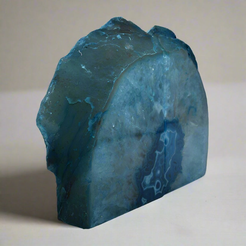 Agate Bookend Teal Extra Large