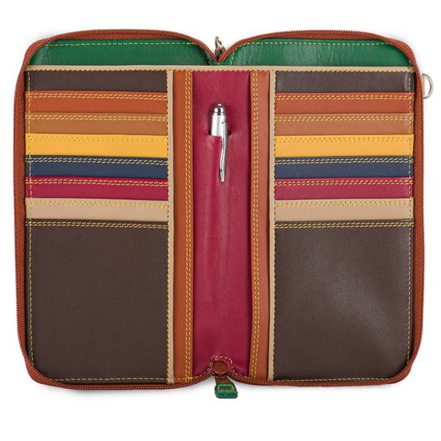 Zip Round Purse With Shoulder Strap