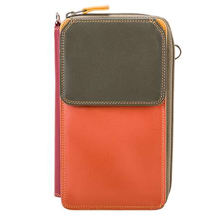 Zip Round Purse With Shoulder Strap