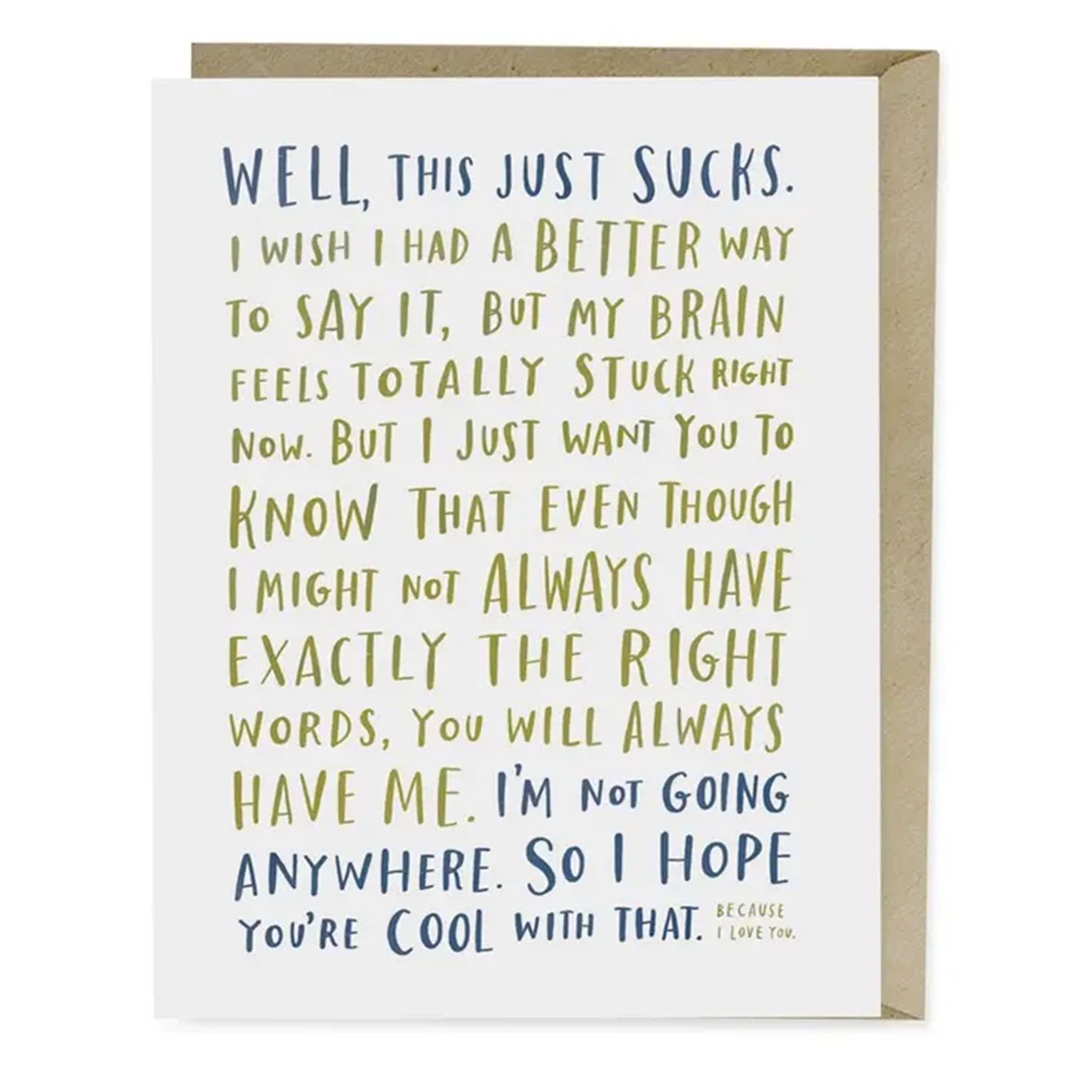 Awkward Sympathy Card