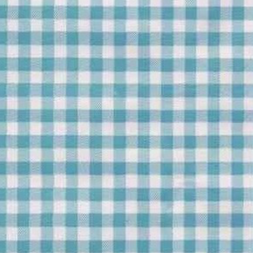 Sky Gingham Oilcloth