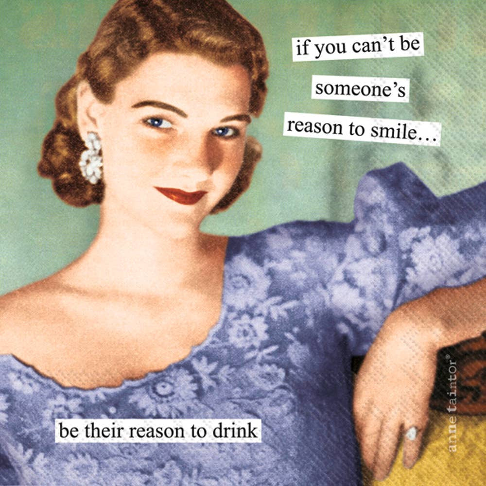 Anne Taintor smile Cocktail Napkins