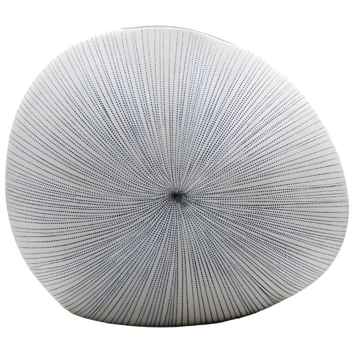 Diva Round I White & Blue Vase