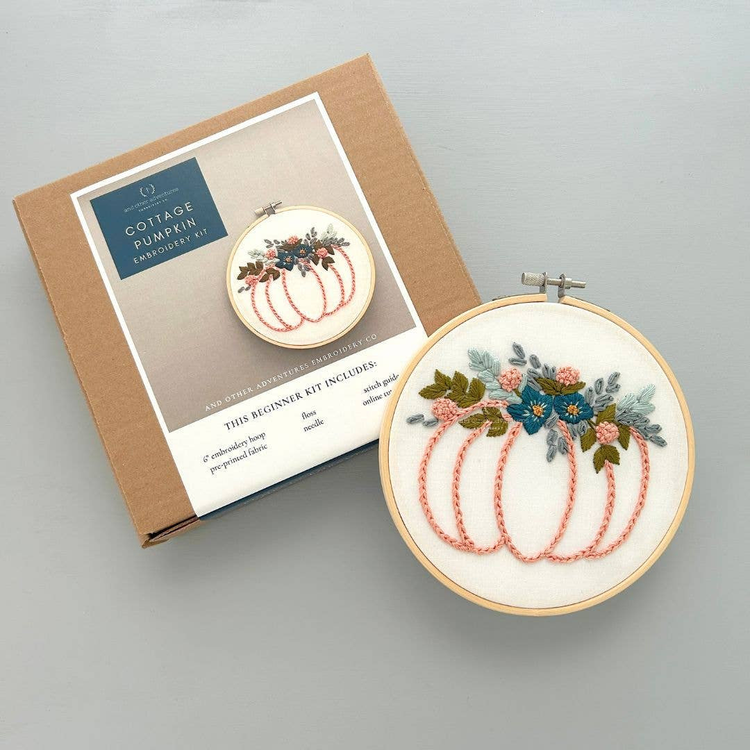 Cottage Pumpkin Embroidery kit