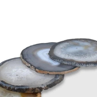 Agate Coasters Gray Assorted