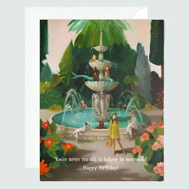 Selfie at the Mermaid Fountain Card