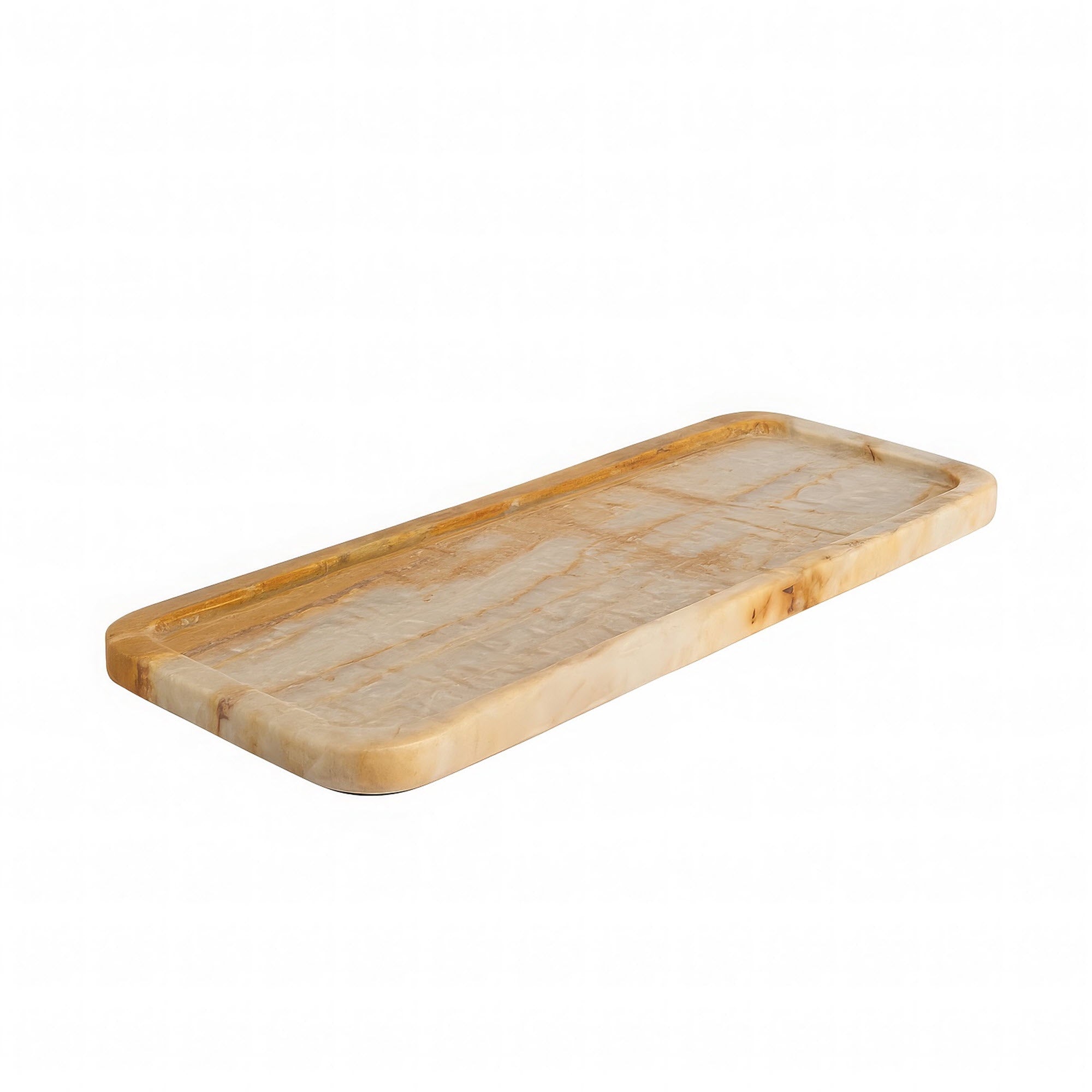 Rectangle Marble Travertine Tray Natural