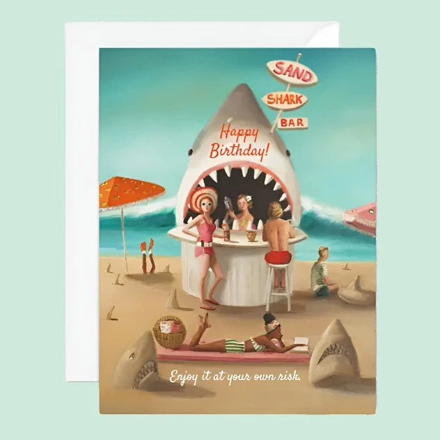 Sand Shark Birthday Card