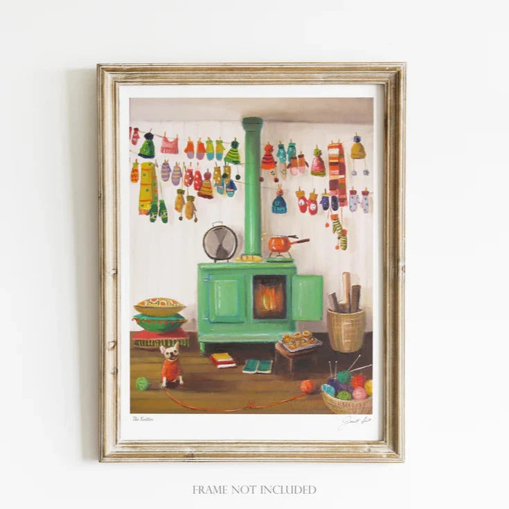 The Knitter Art Print