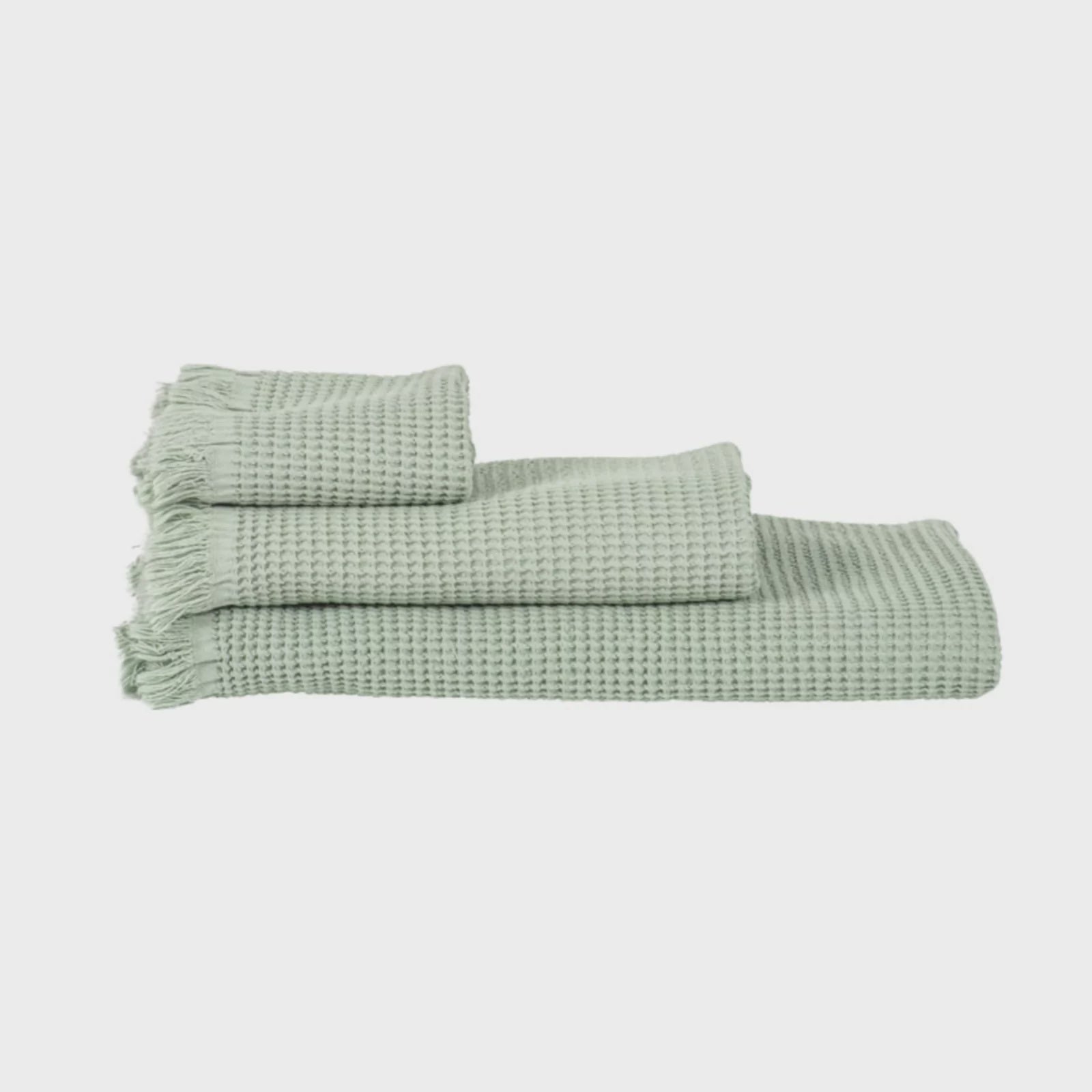 Timor Celadon Waffle Towel