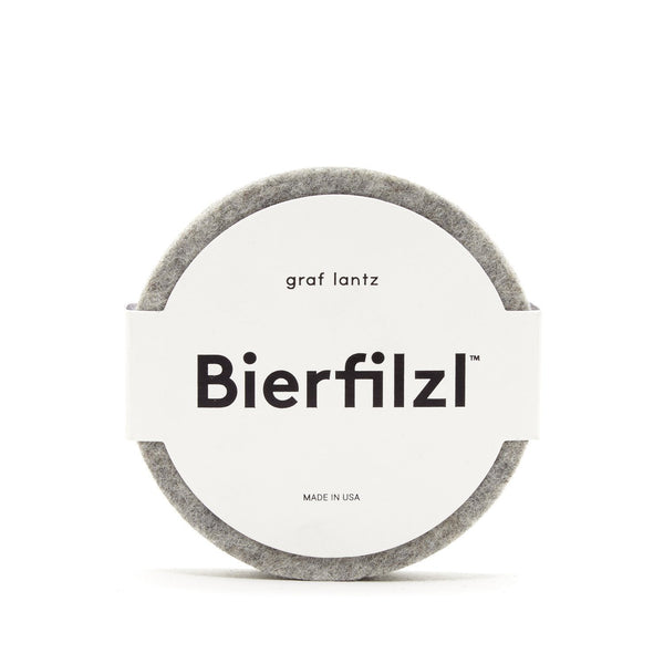 Bierfilzl Granite Round Felt Coaster Set of 4
