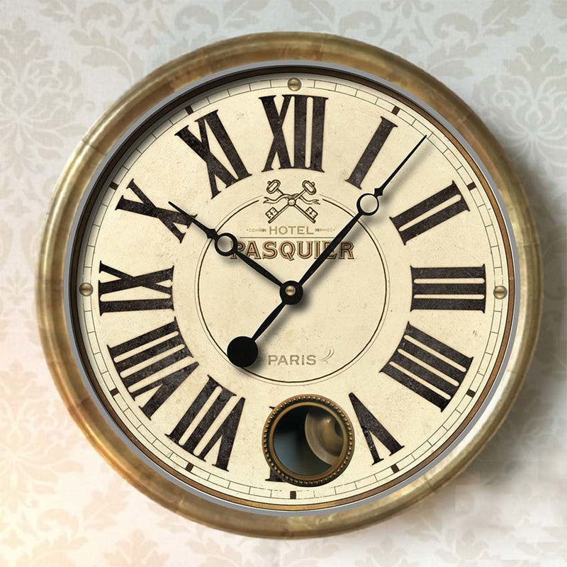 Hotel Pasquier Cream 14-Inch Clock