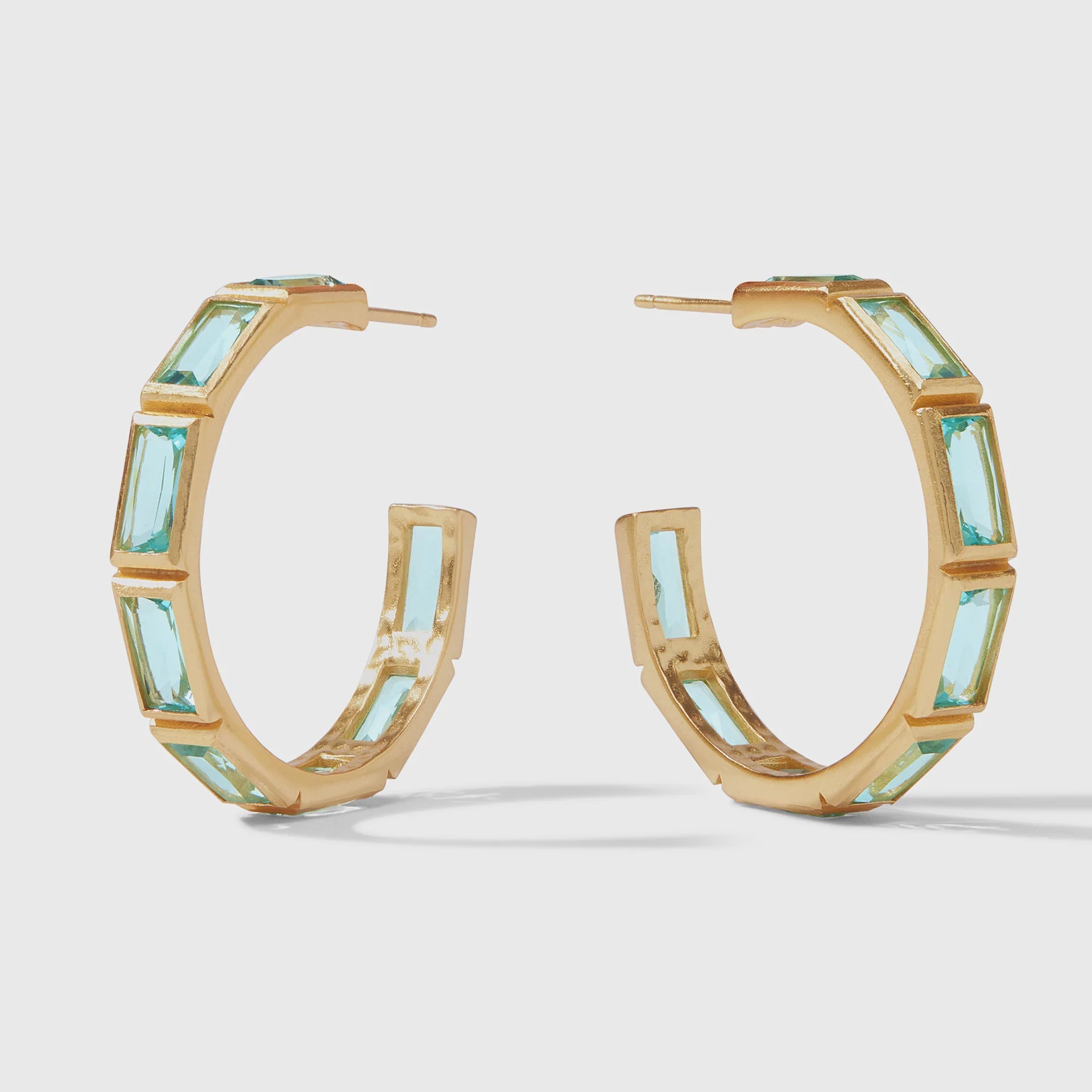 Antonia Bahamian Blue Hoop Earrings