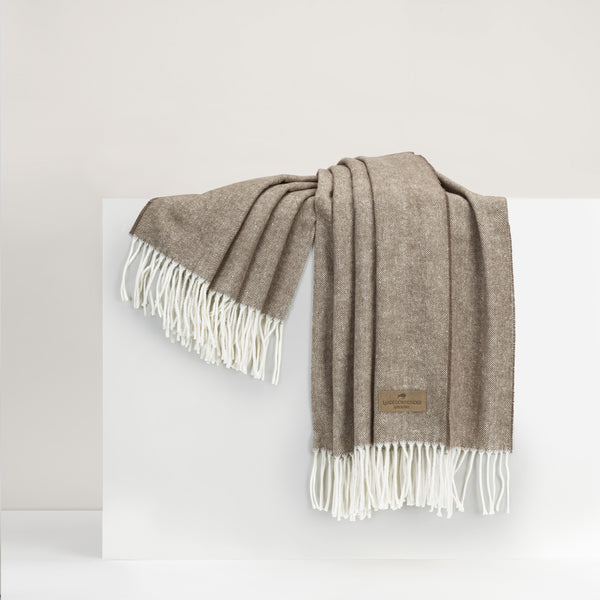 Herringbone Barnwood Throw