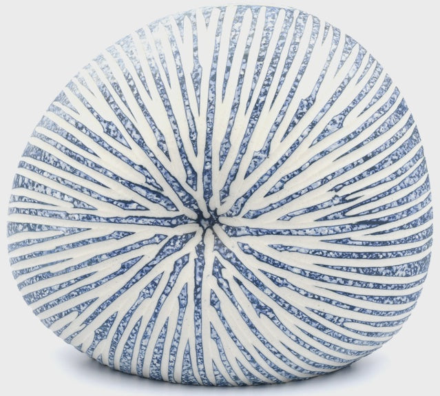 Diva Round L Blue & White