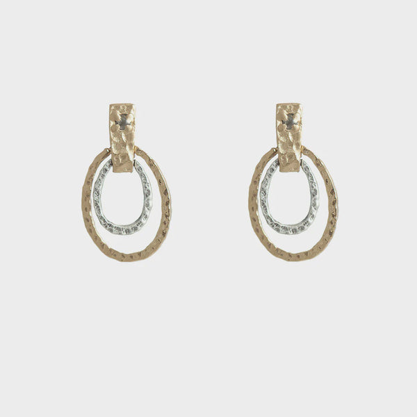 Gold Jecna Hammered Earrings