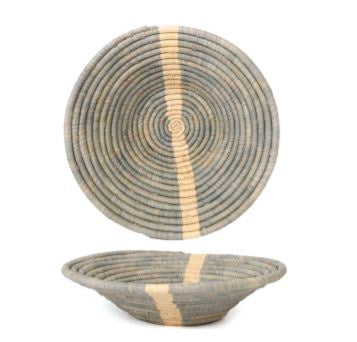 Opal Gray Striped Basket