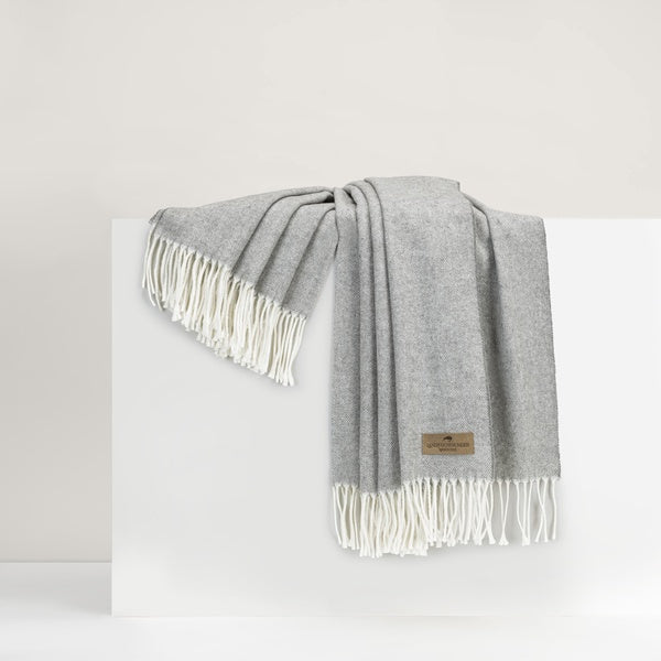 Herringbone Pebble Italian Throw